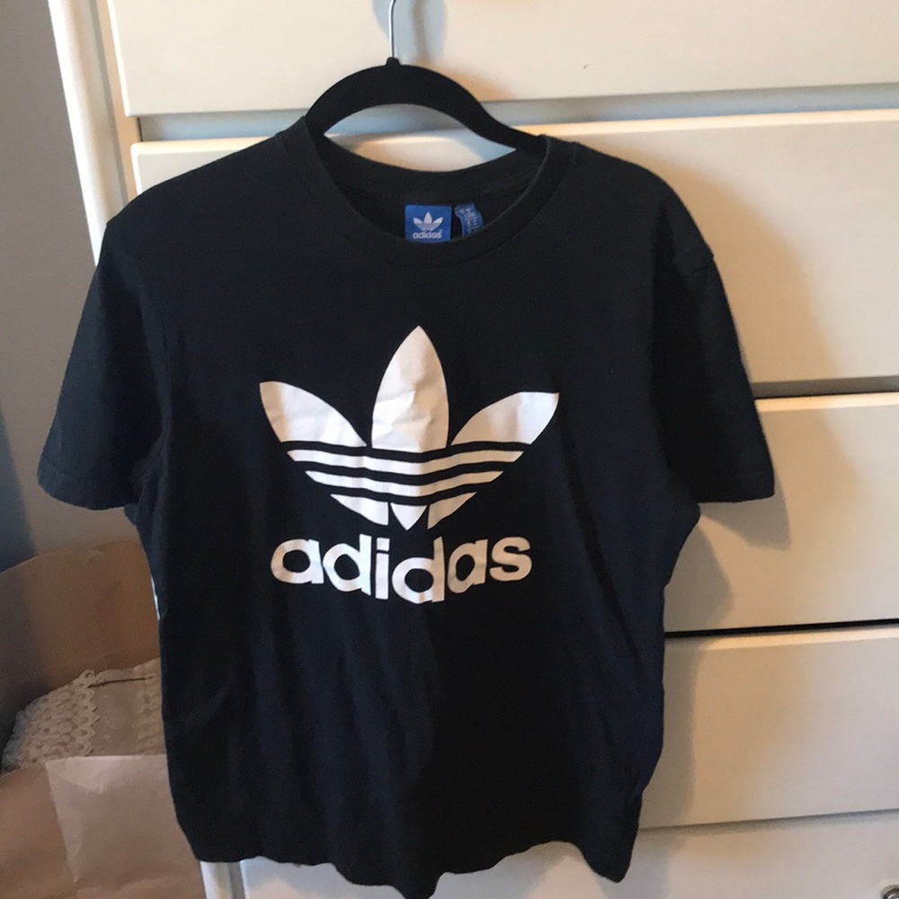 Adidas Black logo T Shirt